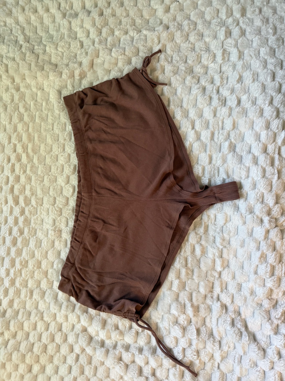 Lane Bryant Cacique Ribbed Cheeky Sleep Bottoms with Side Ties and Ruching
